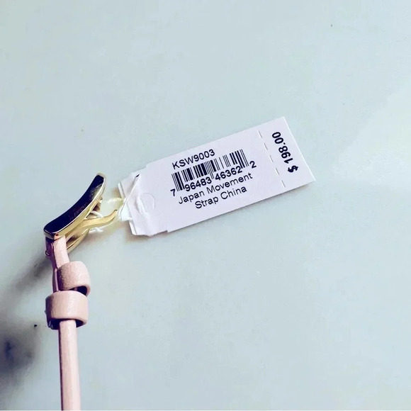 NWT Kate Spade New York Metro Three Hand Blush  Leather Watch - Picture 5 of 7